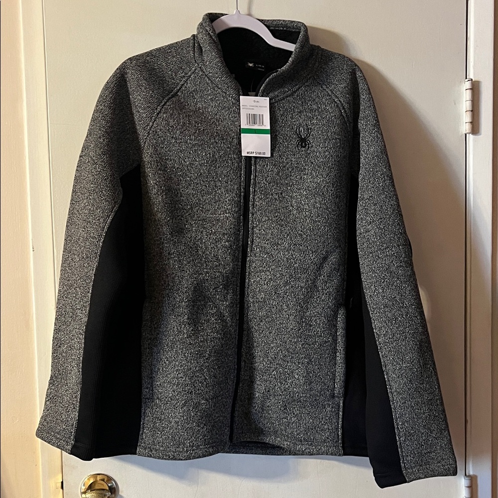 Spyder Charcoal and Black Full-Zip Jacket